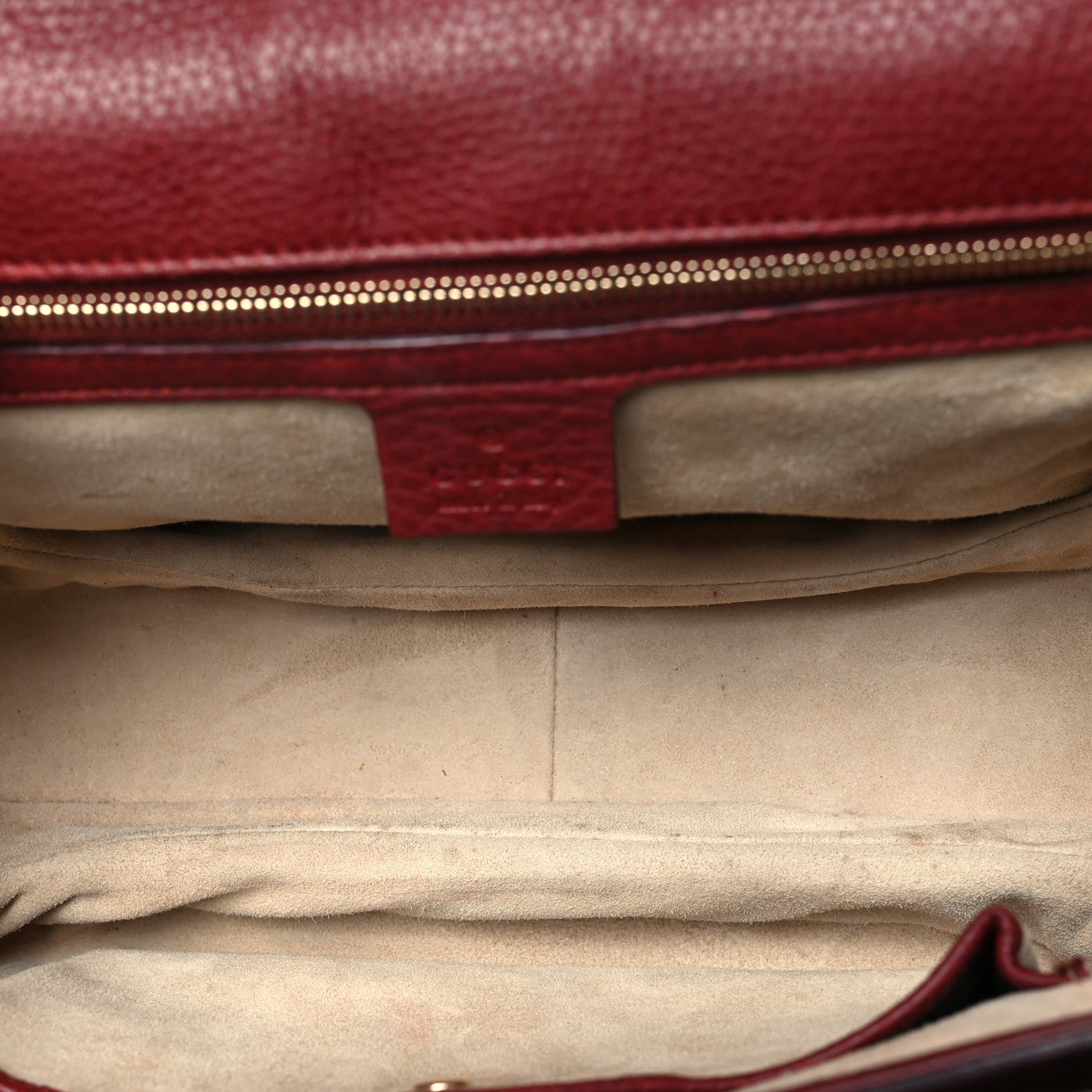 Gucci Calfskin Medium New Bamboo Top Handle Bag Red 5 of 10