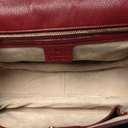 Gucci Calfskin Medium New Bamboo Top Handle Bag Red 5 of 10