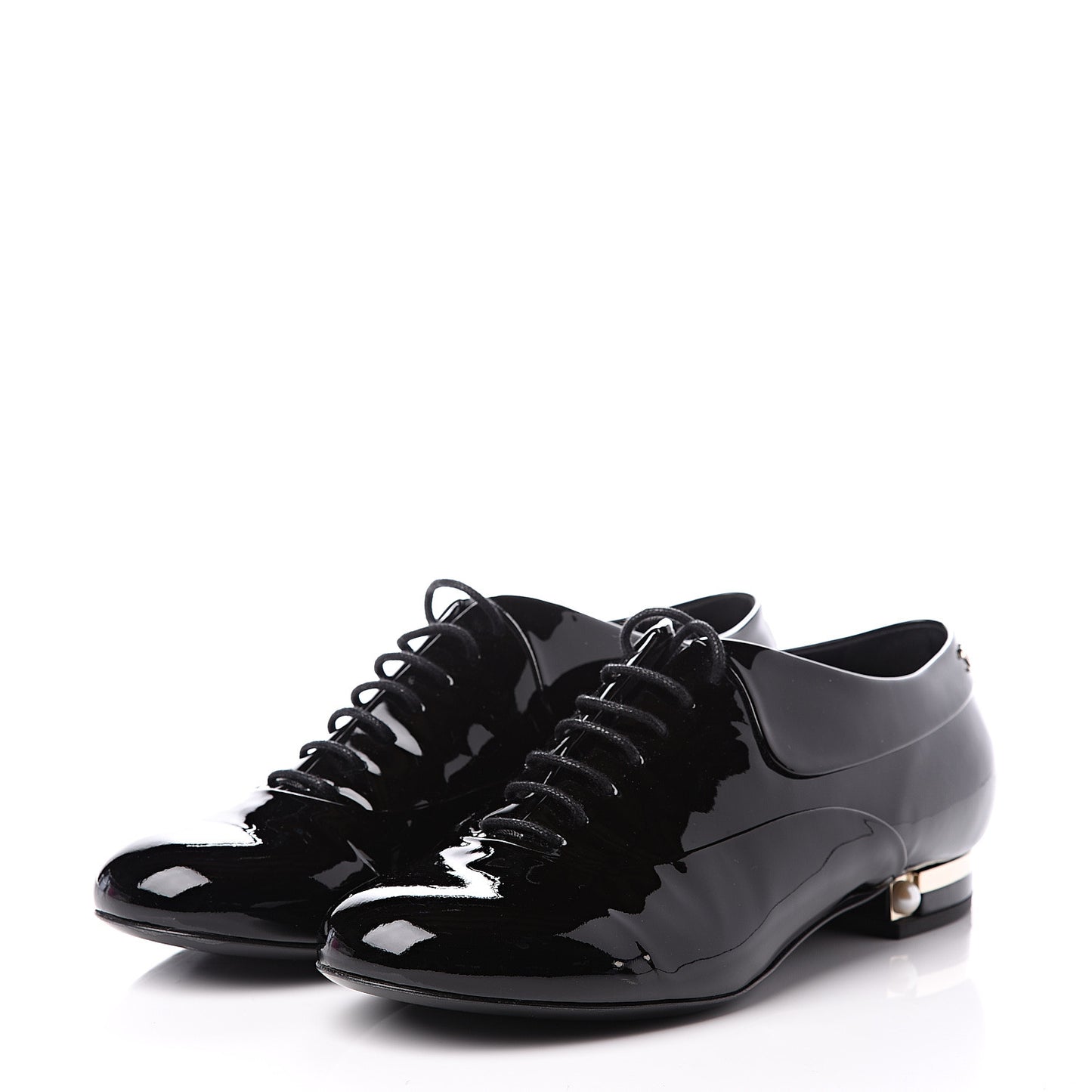 Patent Pearl CC Lace Up Oxfords 39 Black
