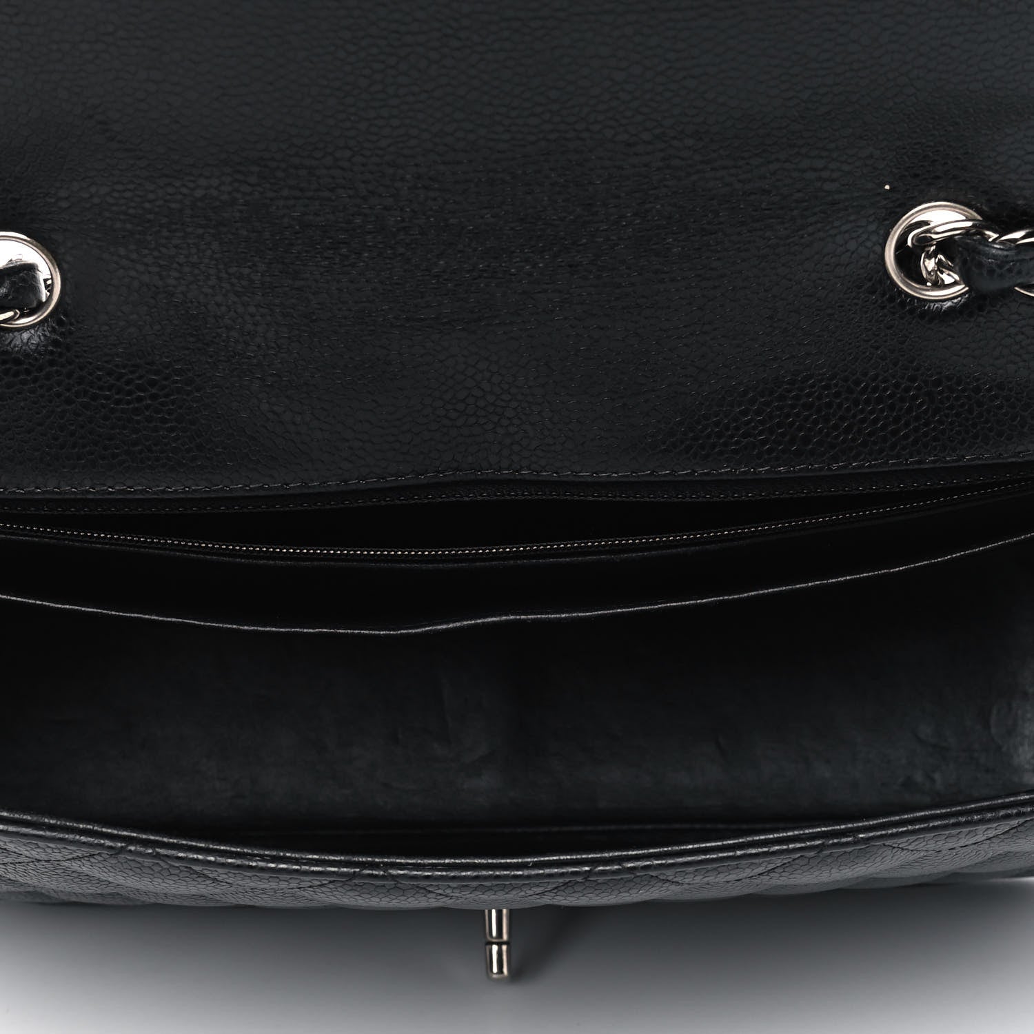 Chanel Caviar Quilted Jumbo Single Flap Black 4 of 9