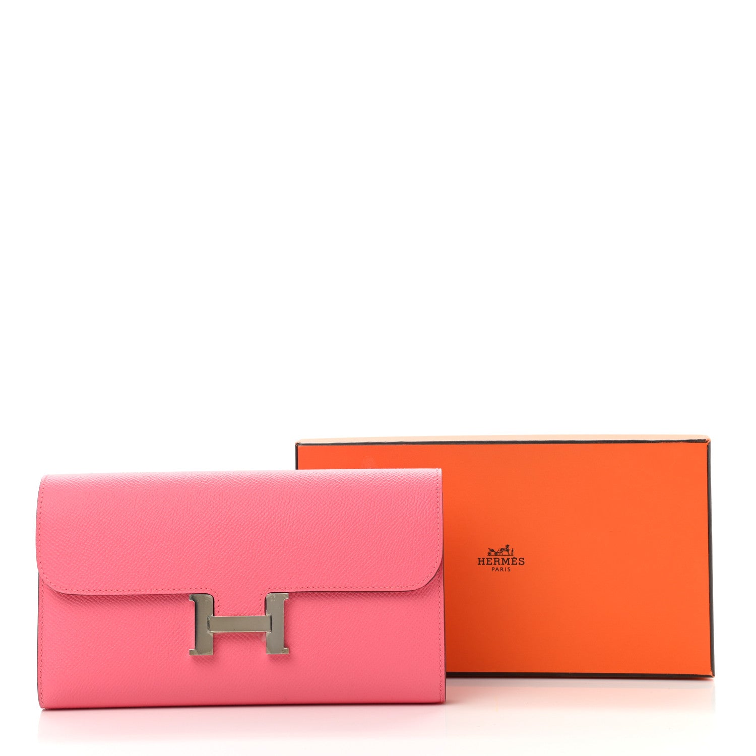 Hermes Epsom Constance Long Wallet Rose Azalee 7 of 7