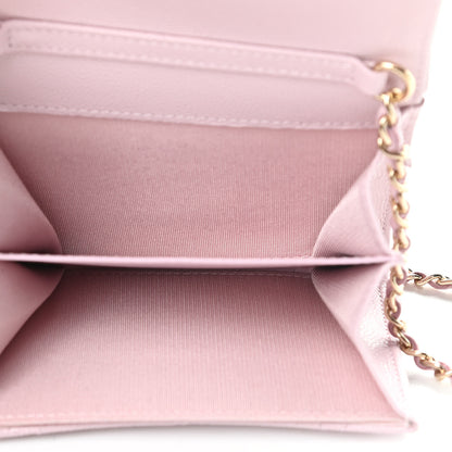 Chanel Caviar Quilted Coco Candy Card Holder On Chain Light Pink 5 of 12