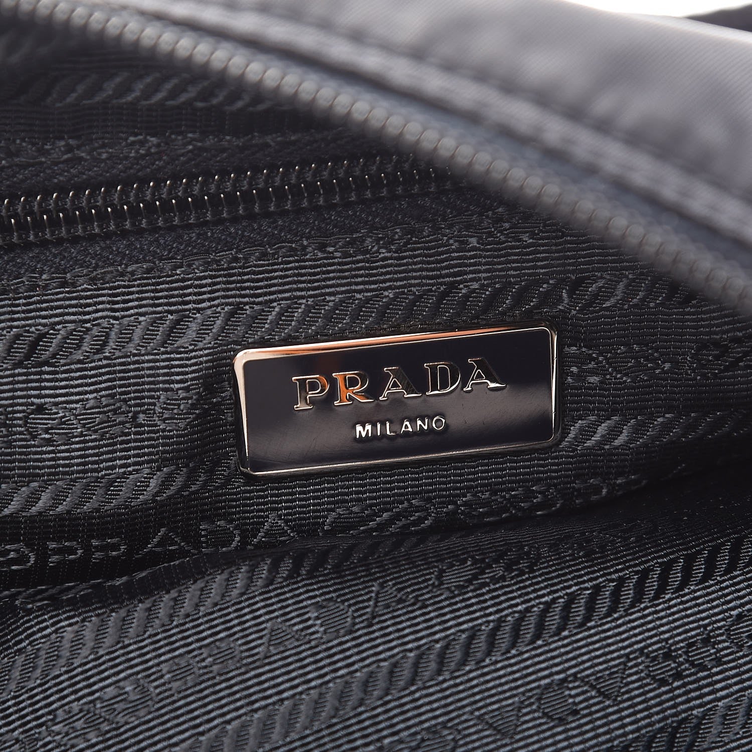 Prada Tessuto Nylon Flat Messenger Bag Blue 6 of 9