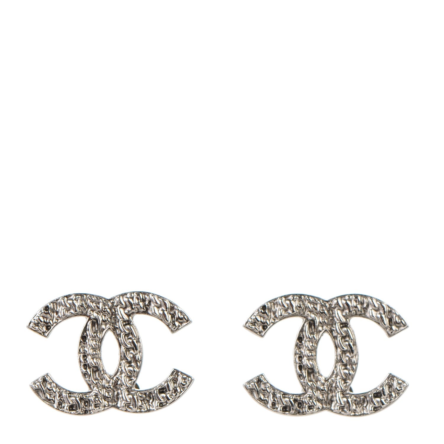 Chanel CC Chain Earrings Silver 1 of 4
