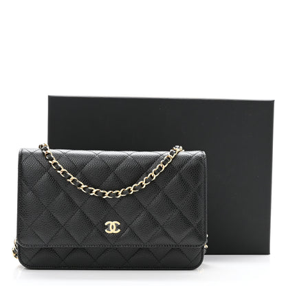 Chanel Caviar Quilted Wallet On Chain WOC Black 12 of 12