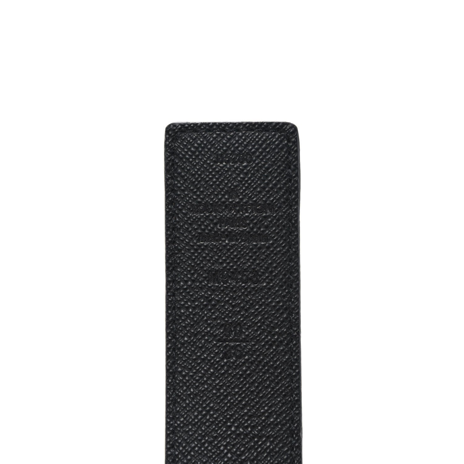 Louis Vuitton Calfskin Monogram 30mm LV Initiales Reversible Belt 90 36 Black 3 of 5