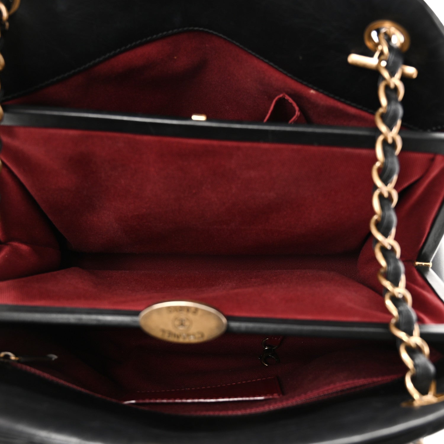 Chanel Aged Calfskin Large Just Mademoiselle Bowling Bag Black 5 of 11