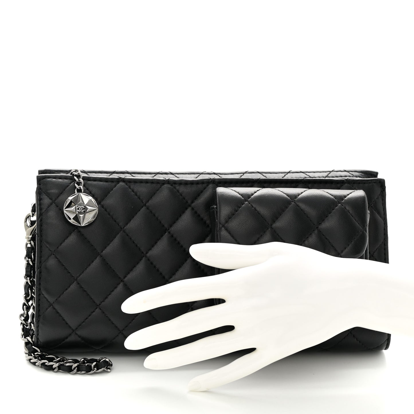 Lambskin Mineral Nights Pochette Wristlet Black