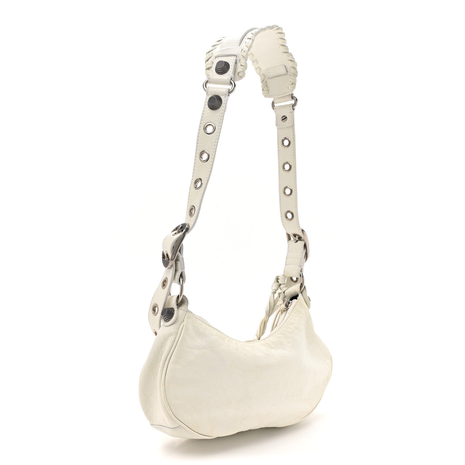Balenciaga Agneau Arena Le Cagole Shoulder Bag XS Optic White 5 of 17