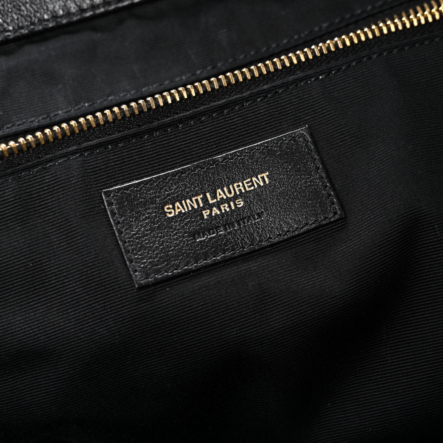 Saint Laurent Lambskin Quilted Maxi Icare Shopping Tote Black 7 of 15