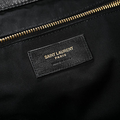 Saint Laurent Lambskin Quilted Maxi Icare Shopping Tote Black 7 of 15