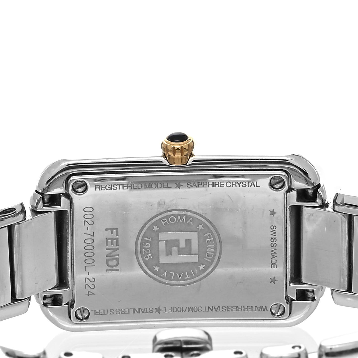 Stainless Steel Diamond Mother of Pearl 20mm Classico Rectangle Quartz Watch