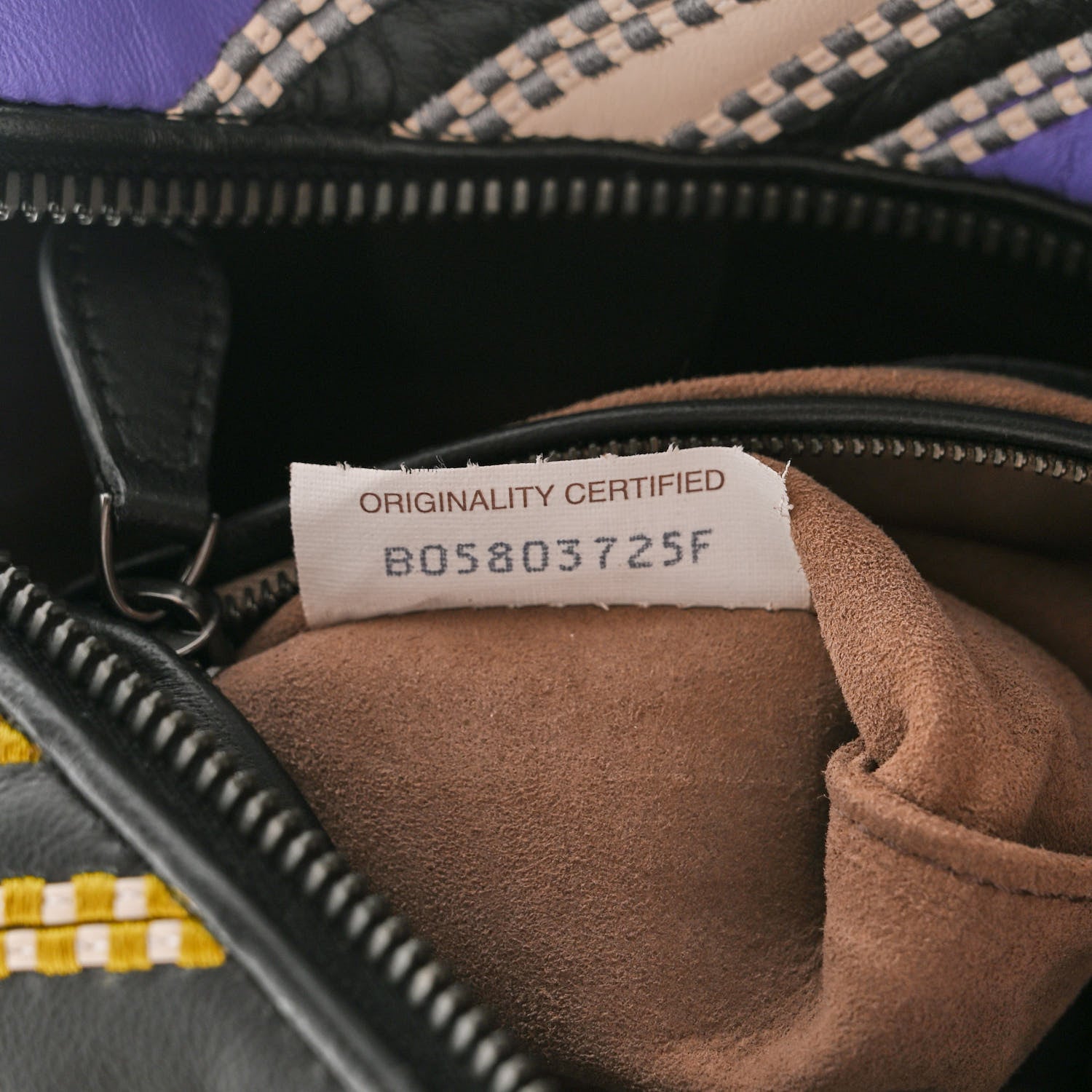 Bottega Veneta Nappa Diagonal Stripe Boston Lavender Black Multi 7 of 10