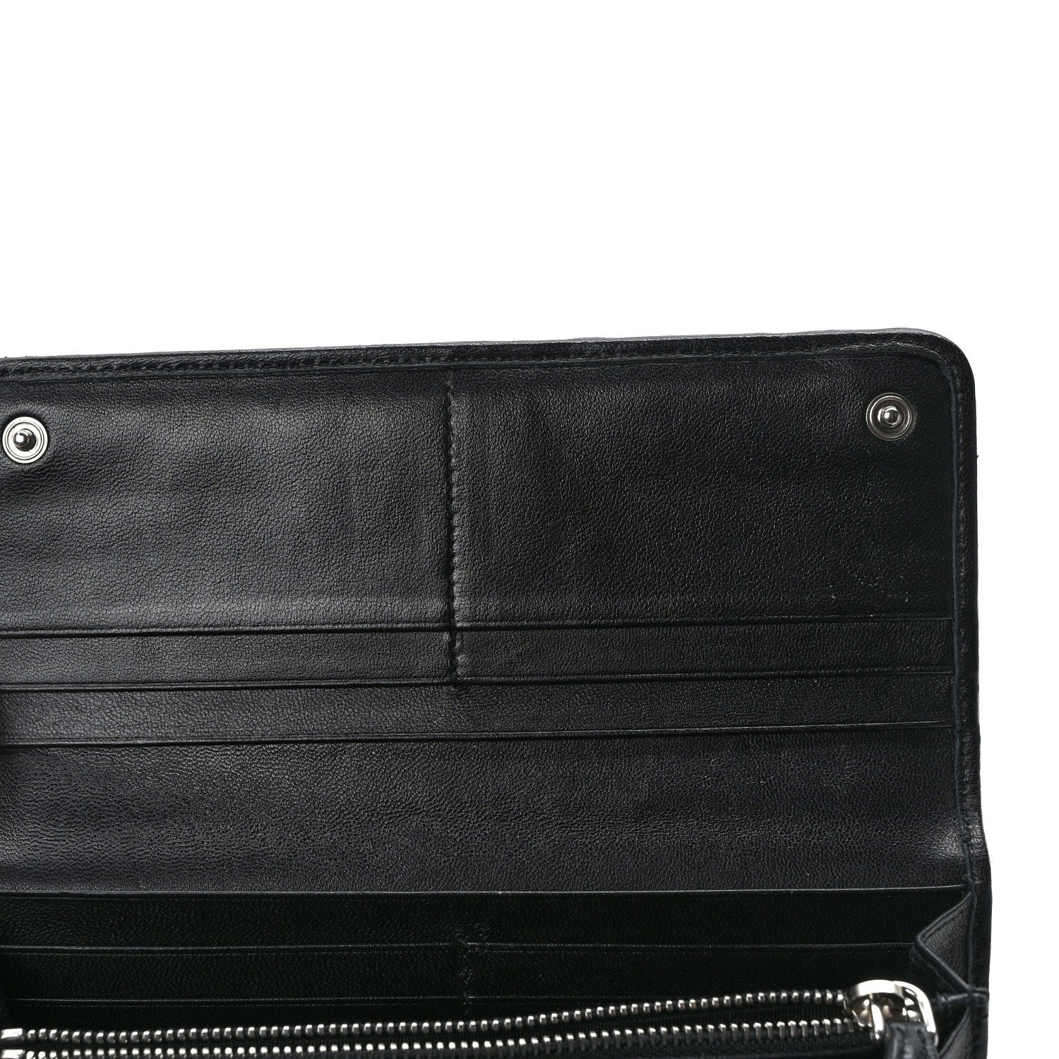 Prada Soft Calfskin Diagramme Continental Wallet Black 11 of 13
