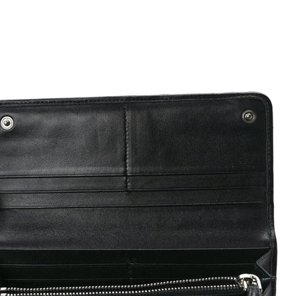 Prada Soft Calfskin Diagramme Continental Wallet Black 11 of 13
