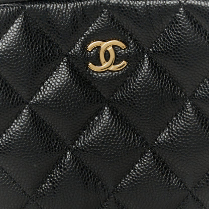 Chanel Caviar Quilted Small Curvy Pouch Cosmetic Case Black 8 of 9