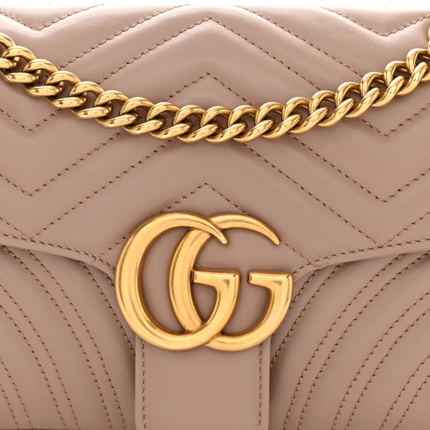 Calfskin Matelasse Small GG Marmont Shoulder Bag Porcelain Rose