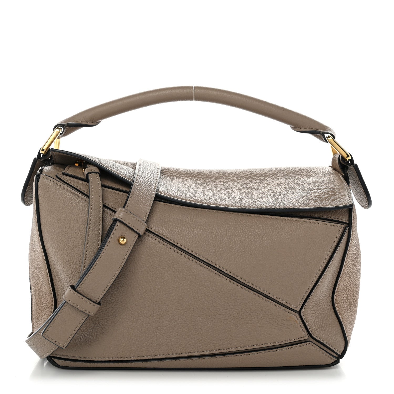 Loewe Grained Calfskin Small Puzzle Bag Sand 1 of 10