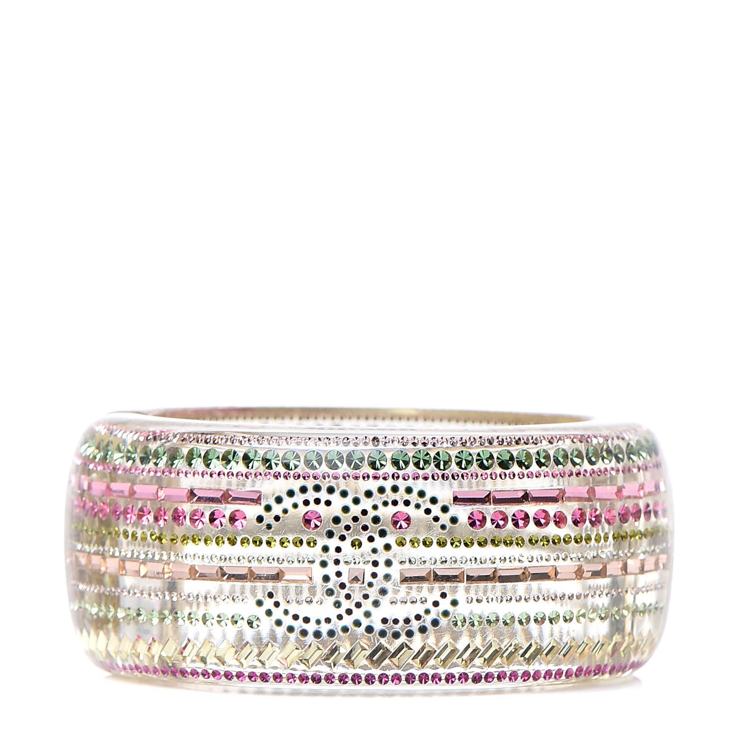 Crystal Resin Transparent CC Cuff Multicolor