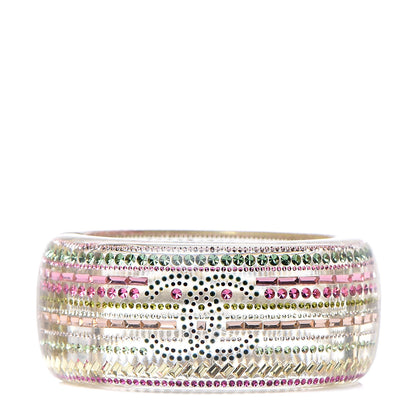 Chanel Crystal Resin Transparent CC Cuff Multicolor 1 of 4