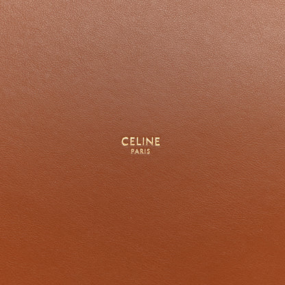 Celine Canvas Smooth Calfskin Logo Bucket 16 Bag Beige Tan 6 of 11