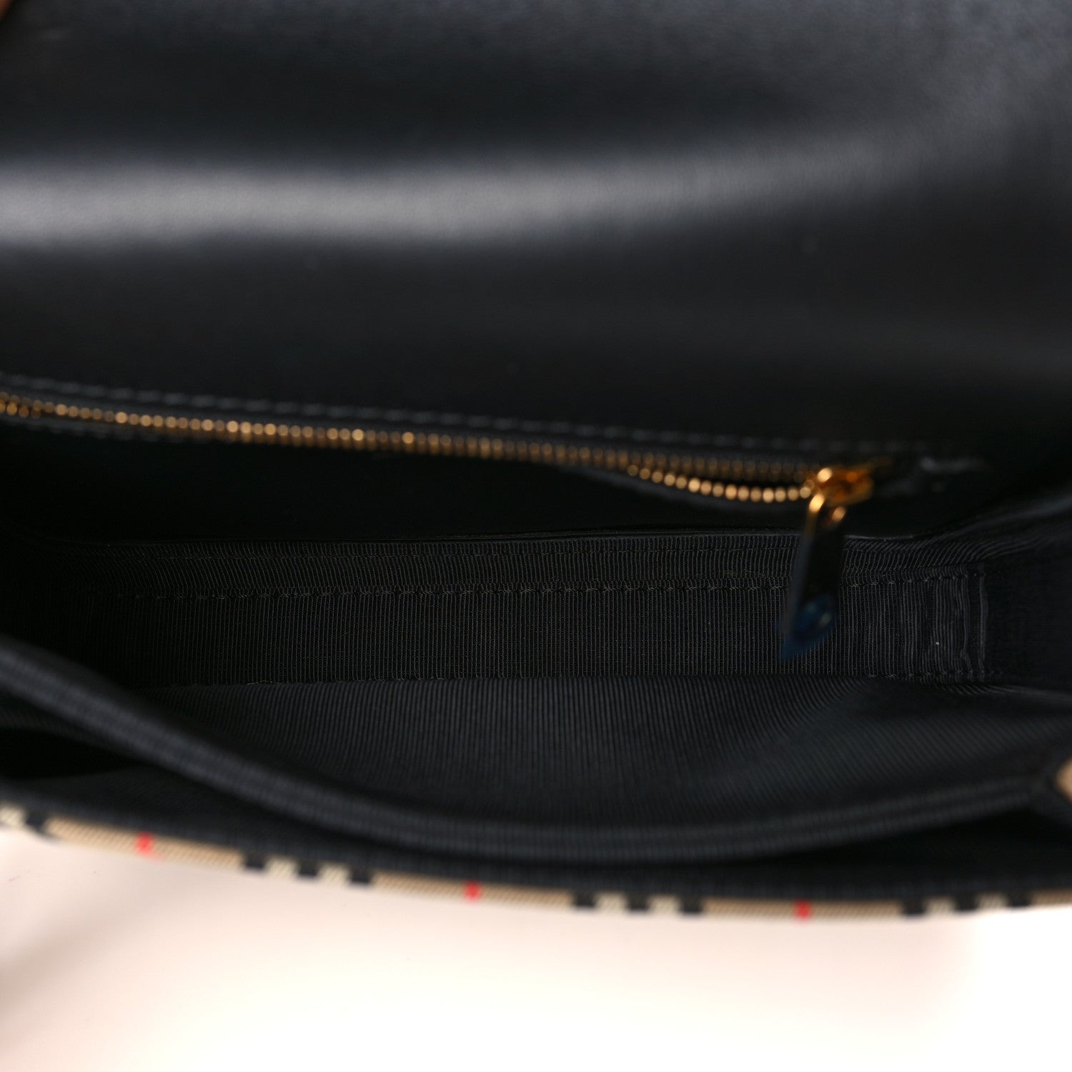 Burberry Smooth Calfskin 1983 Knight Check Link Shoulder Bag Black 4 of 7