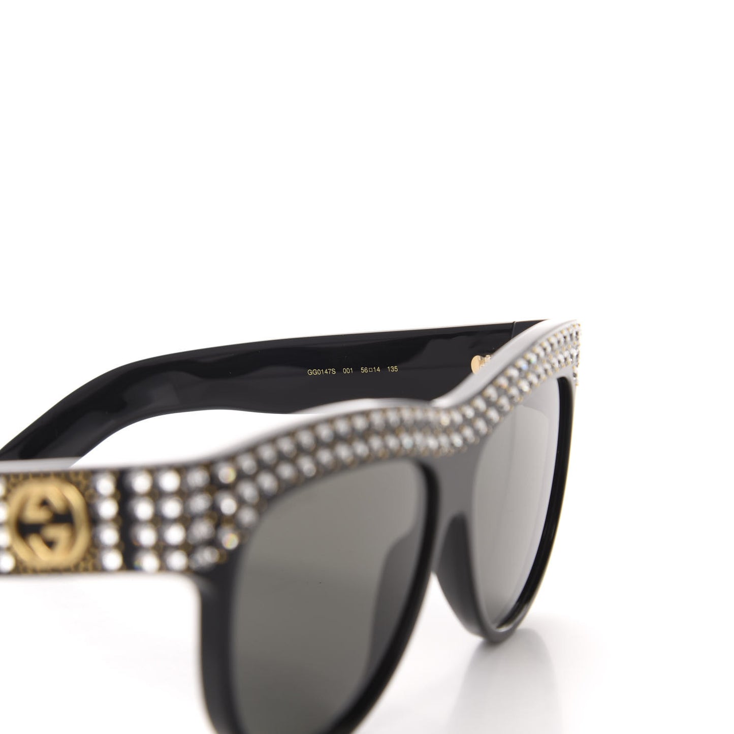 Acetate Crystal Sunglasses GG0147S Black