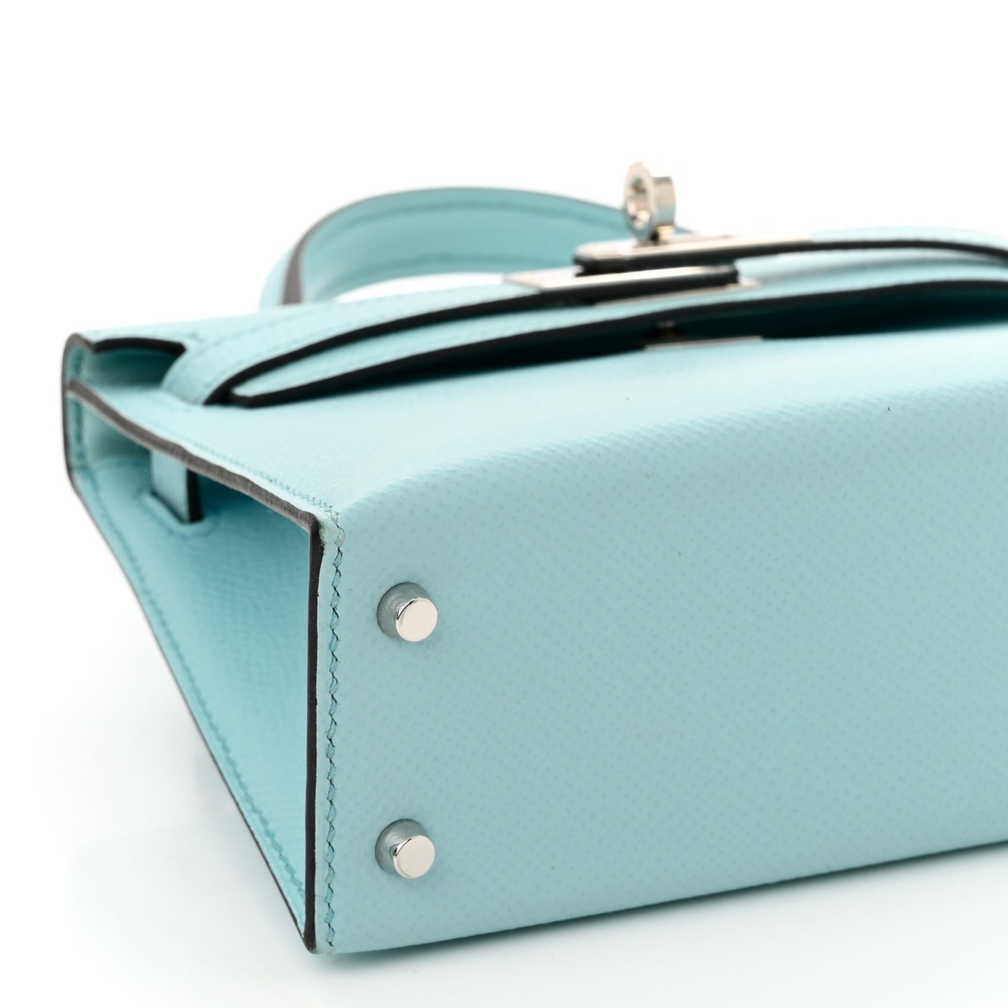 Epsom Mini Kelly Sellier 20 Bleu Zephyr