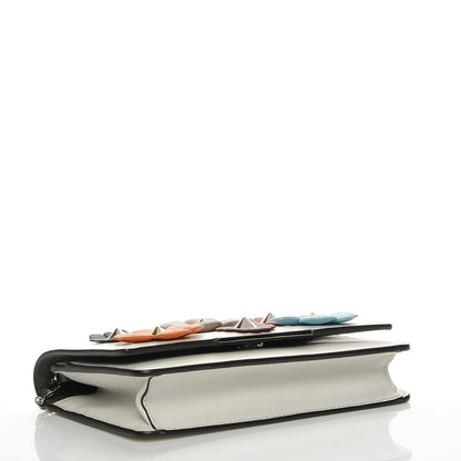 Fendi Vitello Century Lucido Nappa Flowerland Studded Tube Wallet On Chain White Ice Multicolor 4 of 7