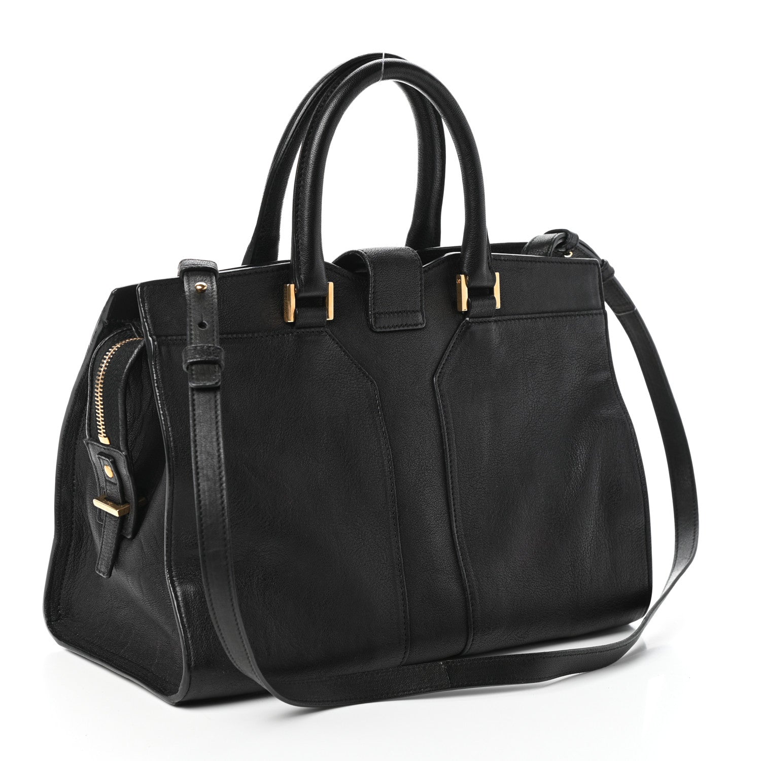 Saint Laurent Sheepskin Small Cabas ChYc Black 3 of 8