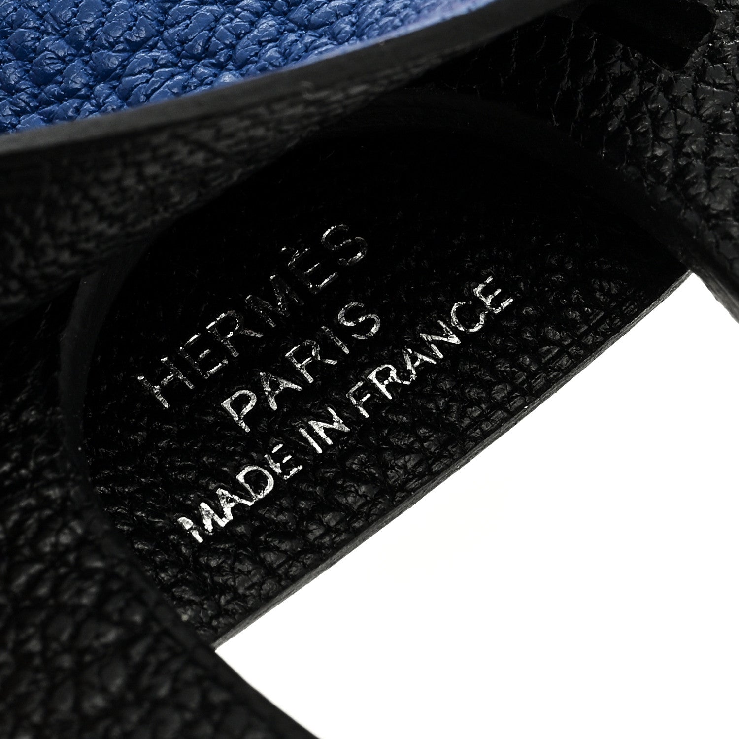 Hermes Chevre Mysore Barenia Jockey Bag Charm Black Bleu France Orange Fauve 3 of 3