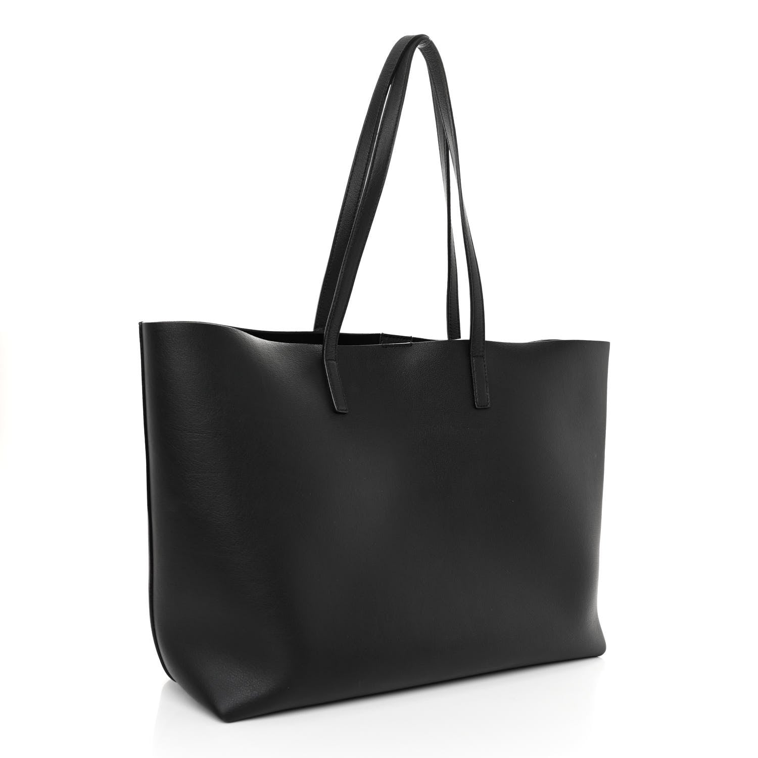 Saint Laurent SAINT LAURENT Calfskin Large Shopping Tote Black 4 of 9