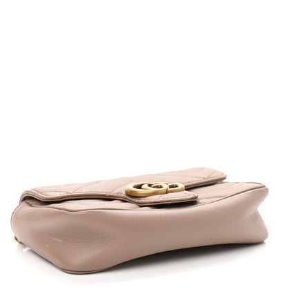 Gucci Calfskin Matelasse Super Mini GG Marmont Shoulder Bag Porcelain Rose 4 of 13