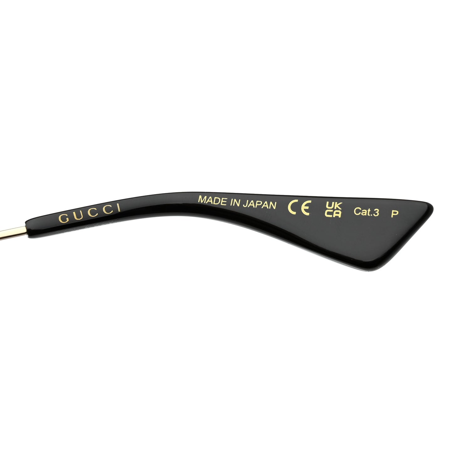 Aviator Sunglasses GG0062S Black Gold