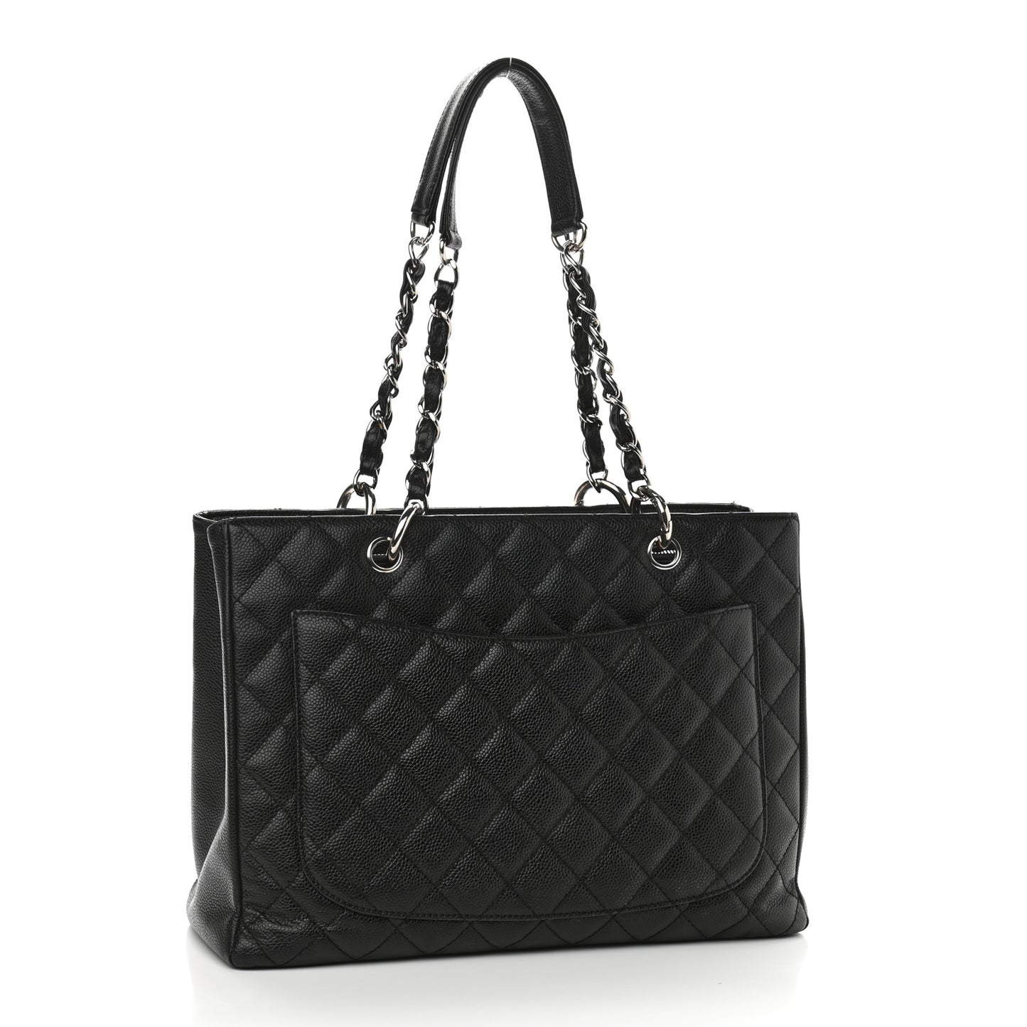 Caviar Quilted Grand Shopping Tote GST Black