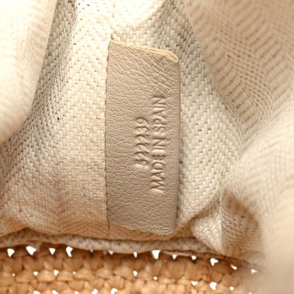 Loewe Calfskin Raffia Anagram Paulas Ibiza Pochette Bag Natural Tan 7 of 10