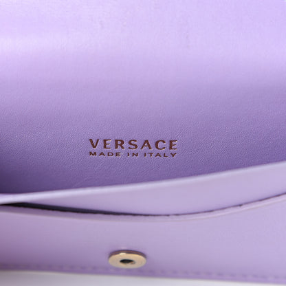 Versace Calfskin Flower Barocco Coin Pouch Violet 6 of 6