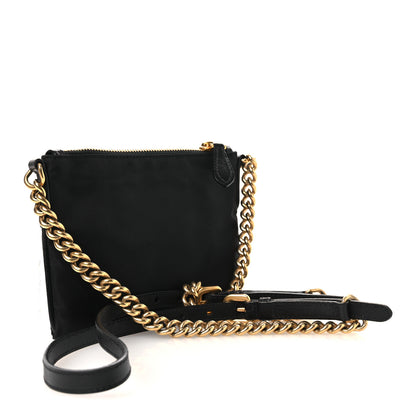 Prada Tessuto Bandoliera Logo Shoulder Bag Gold Black 3 of 13