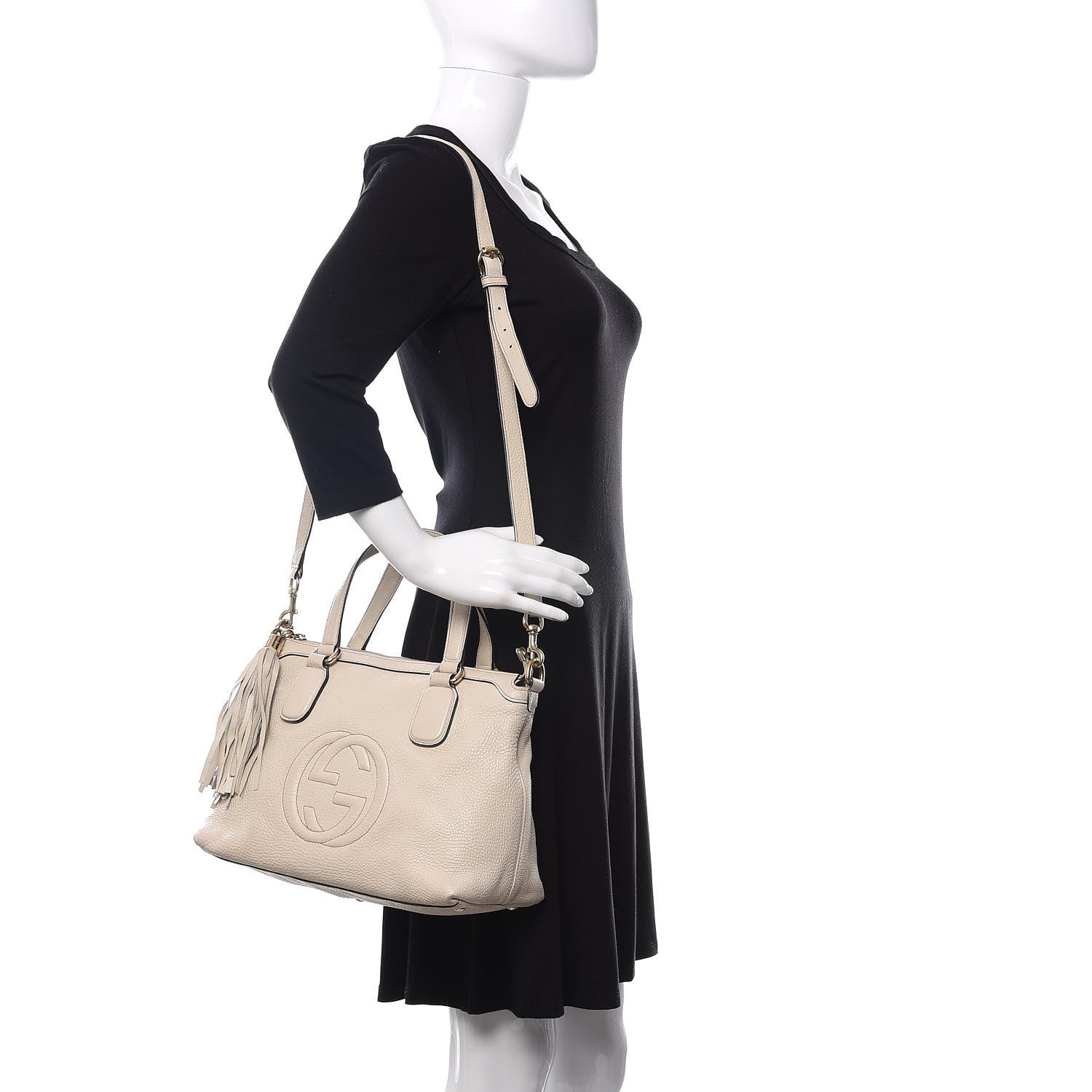 Gucci Cellarius Calfskin Small Soho Top Handle Satchel Off White 2 of 18