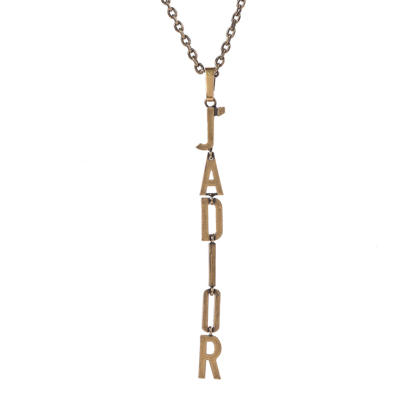 Metal J'Adior Long Necklace Aged Gold