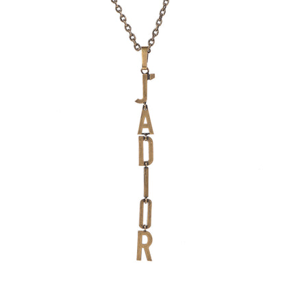 Christian Dior Metal J'Adior Long Necklace Aged Gold 4 of 6
