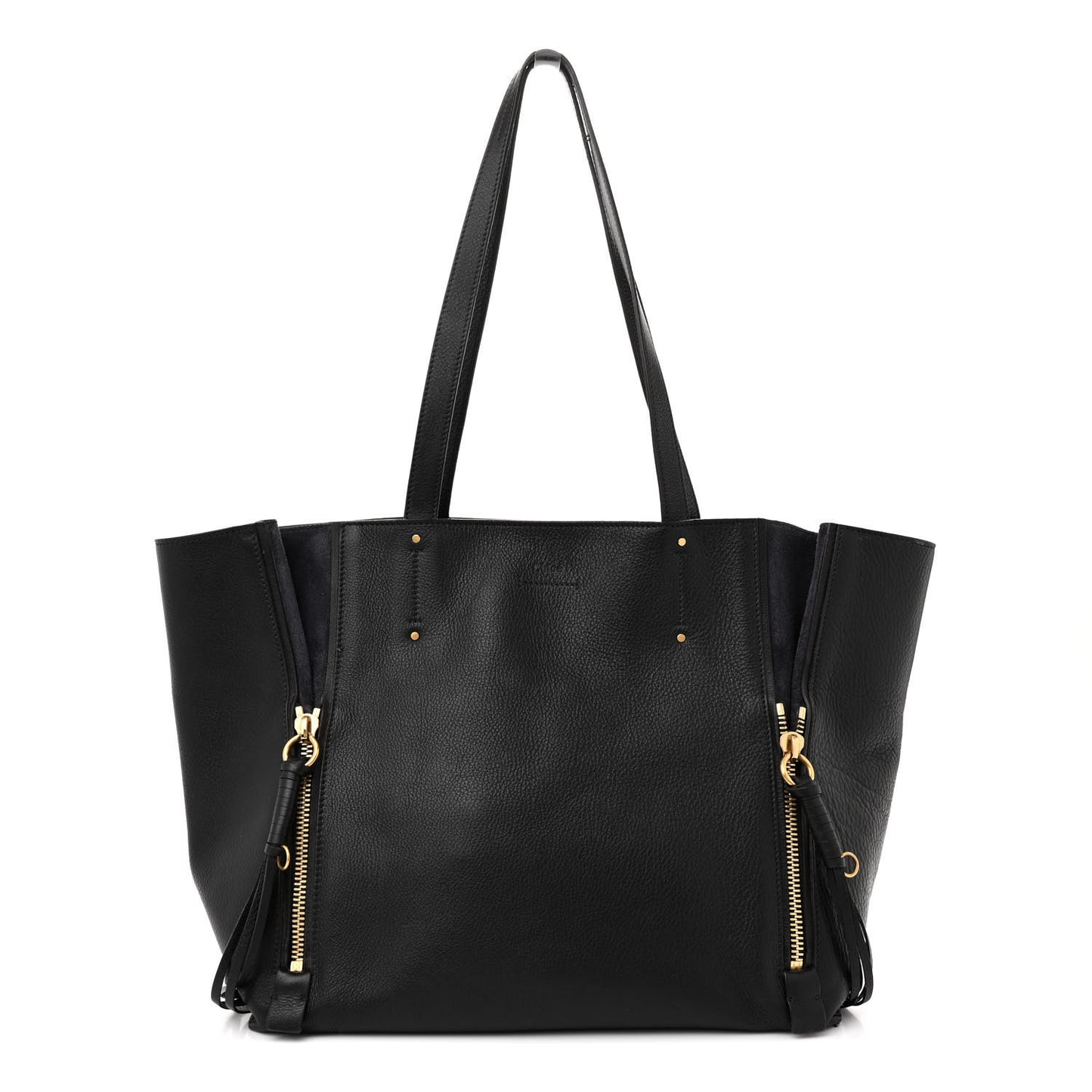 Smooth Calfskin Medium Milo Shopping Tote Black