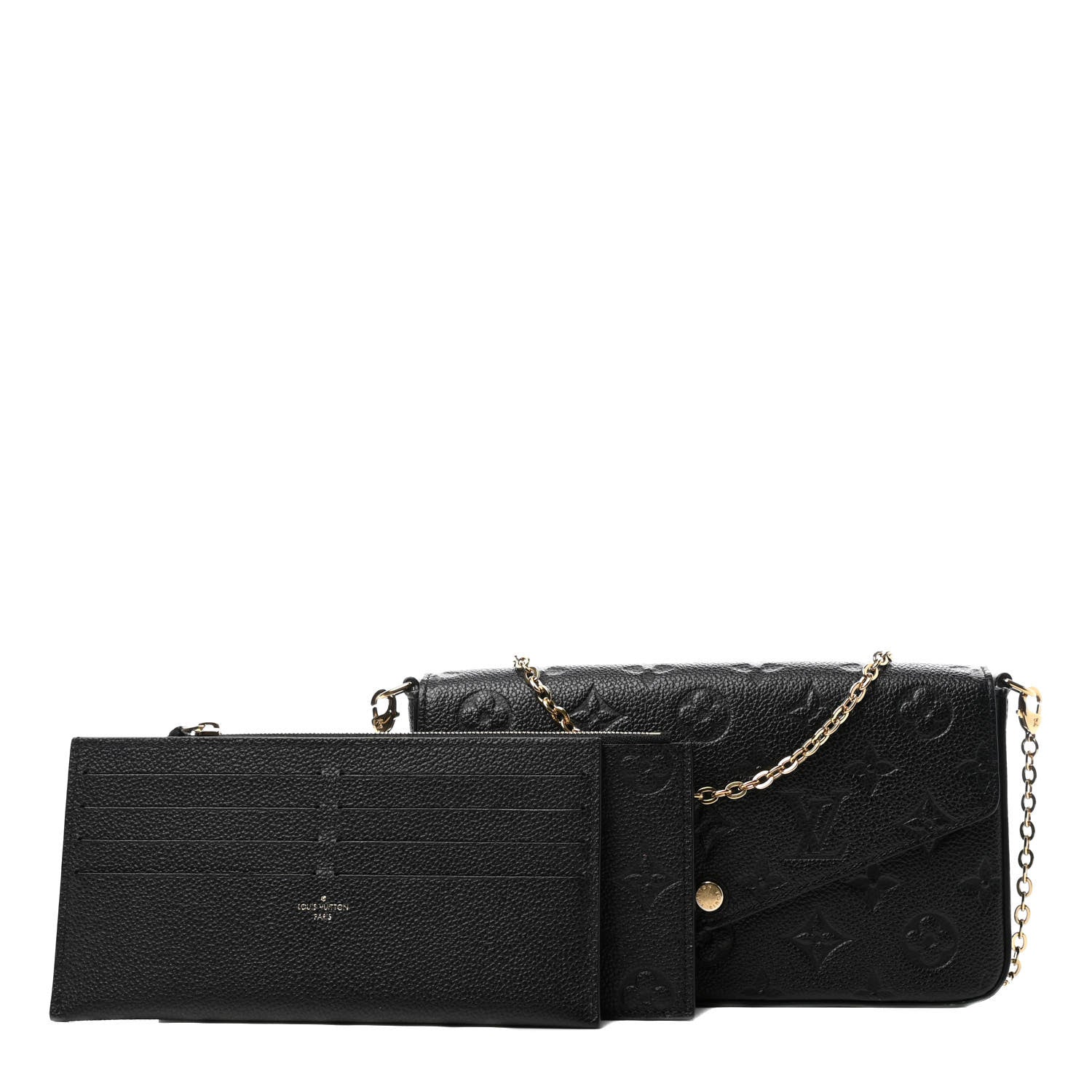 Louis Vuitton Empreinte Pochette Felicie Chain Wallet Black 1 of 4