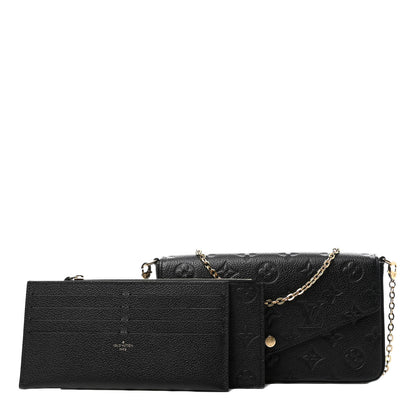 Louis Vuitton Empreinte Pochette Felicie Chain Wallet Black 1 of 4