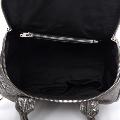 Alexander Wang Metallic Pebbled Lambskin Rockie Carbon Silver Hardware 5 of 10