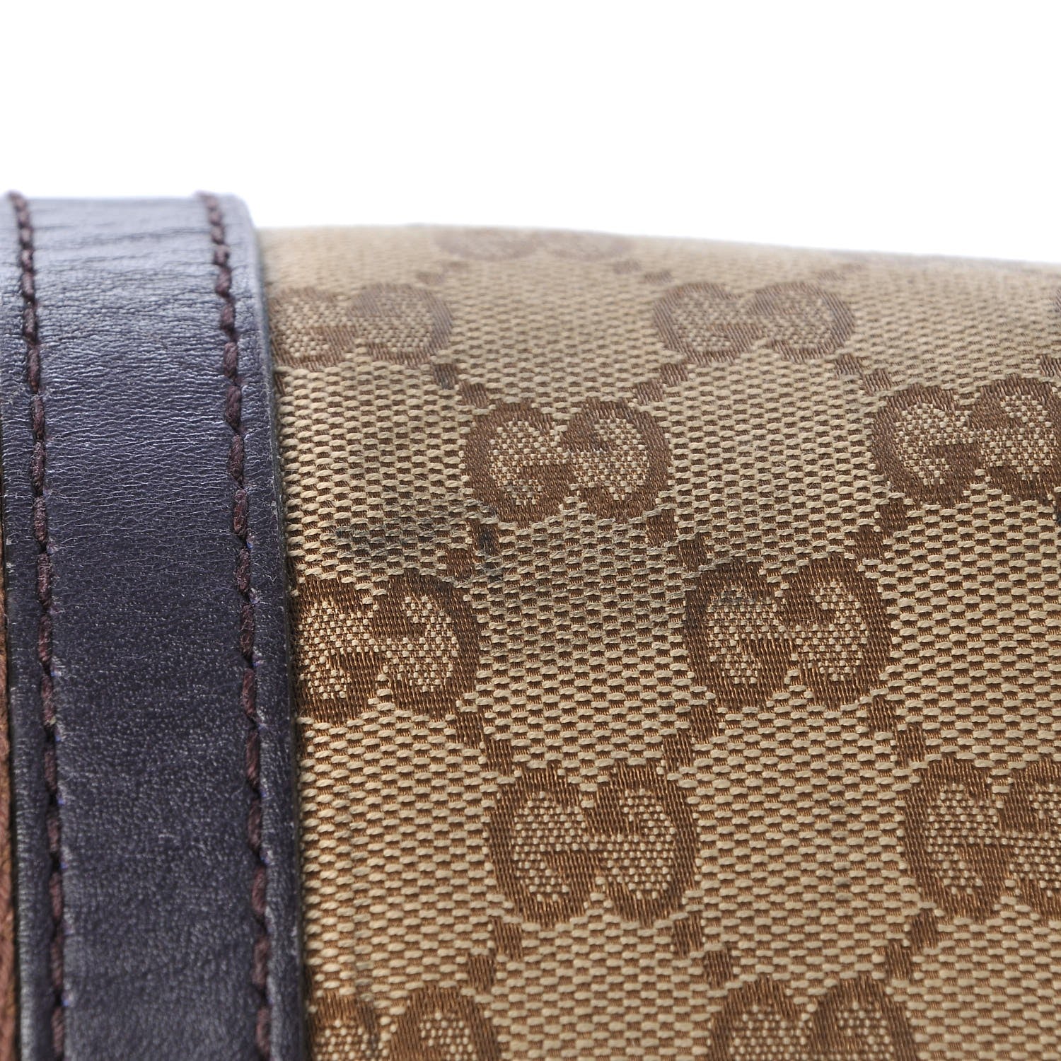 Gucci Monogram Vintage Web Medium Boston Dark Purple 16 of 19
