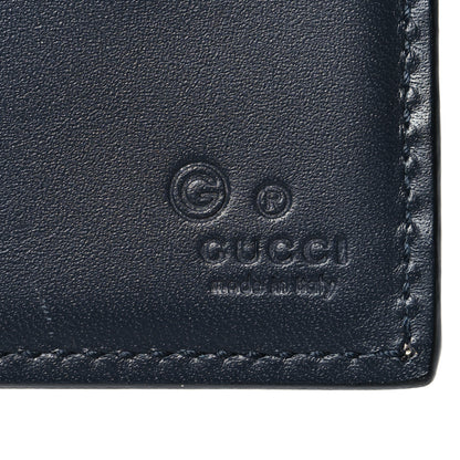 Gucci GG Supreme Monogram Blooms Bi-Fold Wallet Beige Blue Navy 6 of 9