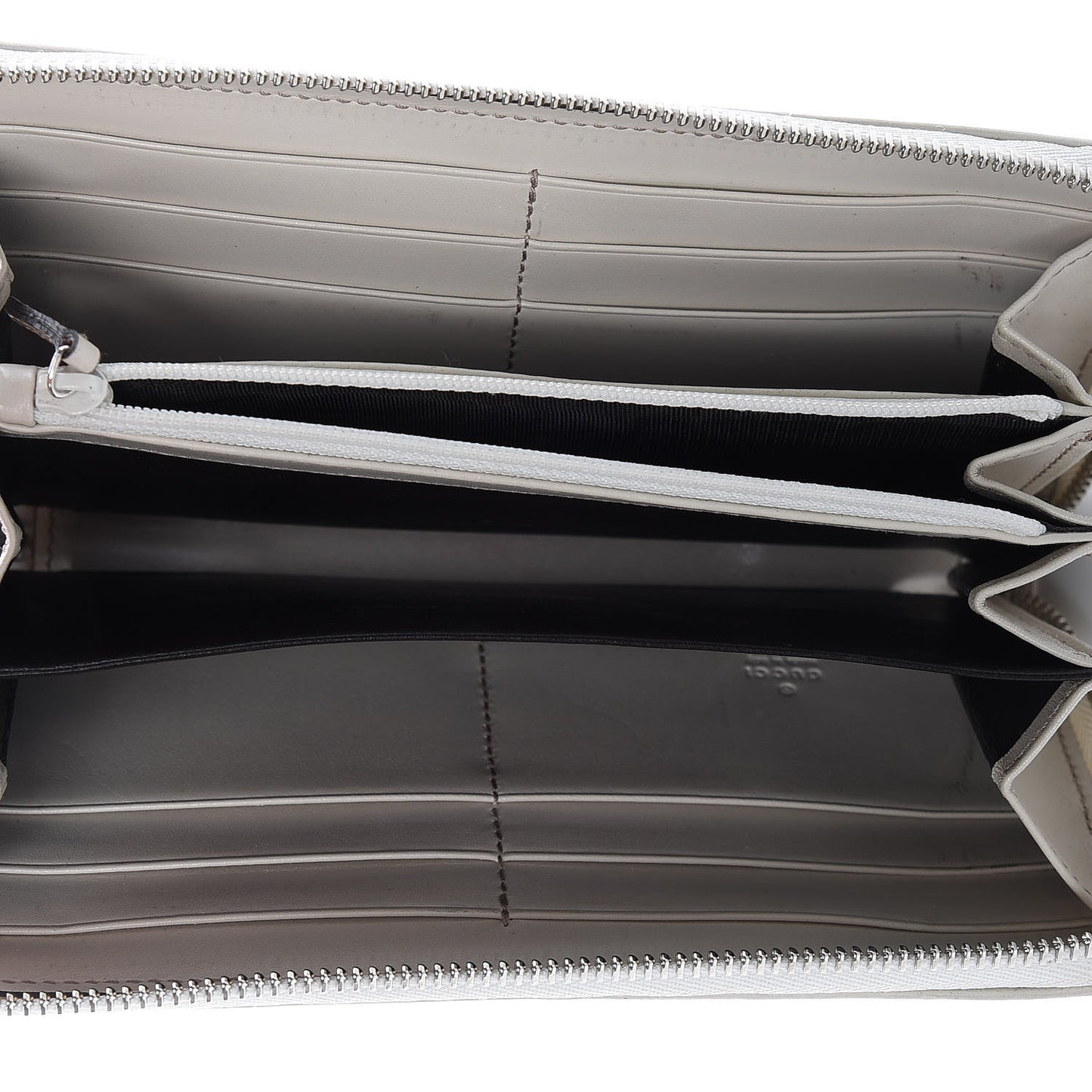 Monogram Large Twins Zip Around Wallet Beige Ebony White