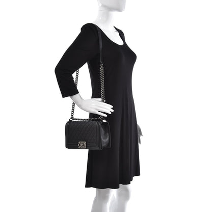 Chanel Caviar Quilted Medium Boy Flap Black 2 of 8