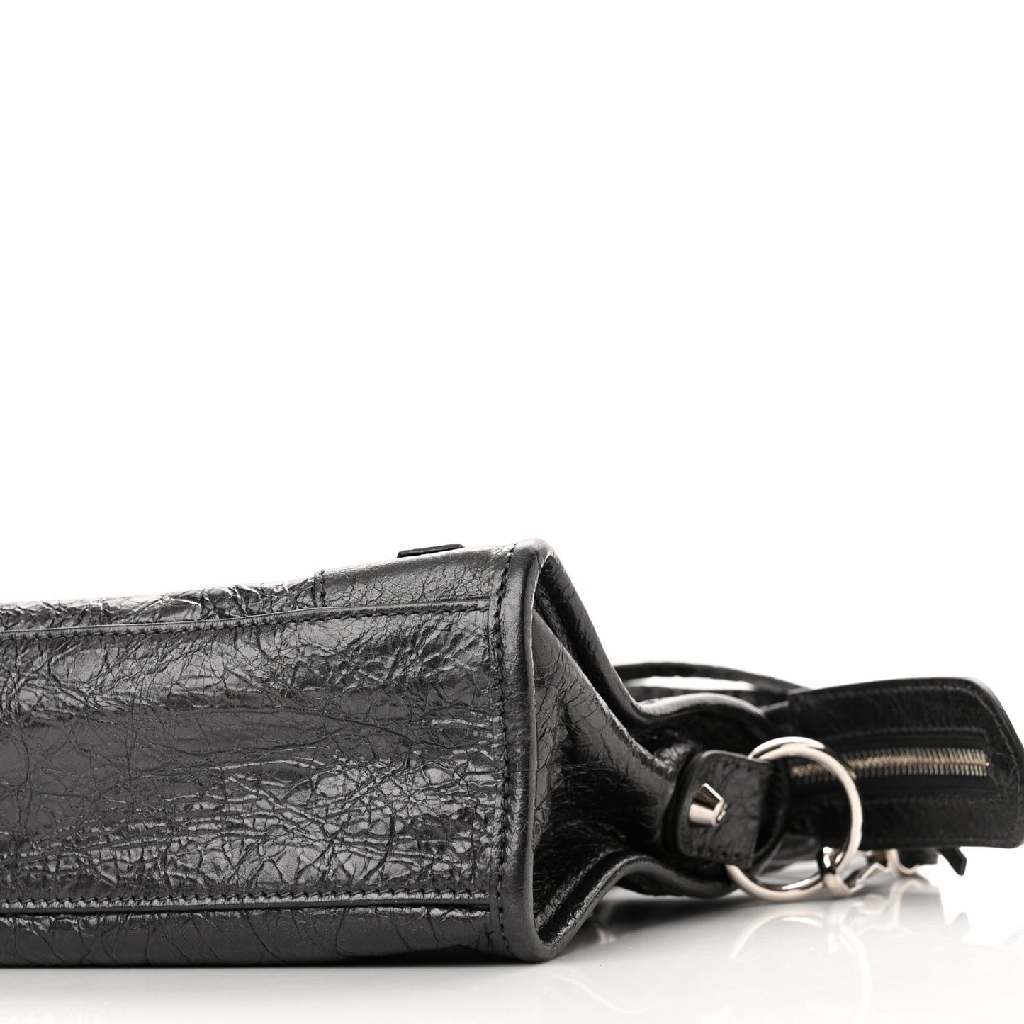 Agneau Classic Silver Hardware Mini City Anthracite